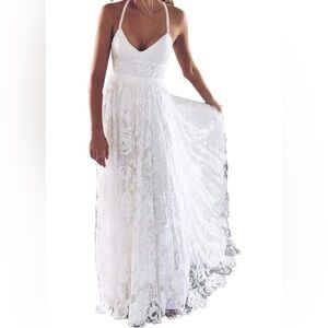 RYANTH Elegant White Lace Wedding Dress. NWT. FAST 📦 $94-$150 retail